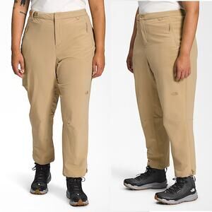 New $100 NORTH FACE Bridgeway Ankle Hiking Pants Camping Athleisure Khaki Sports